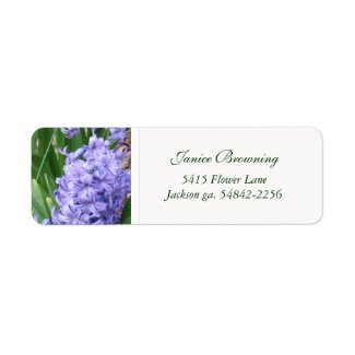 Purple Hyacinths : Address Label