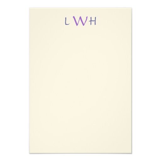 Purple Hydrangea Art Monogrammed Thank You Cards Announcement