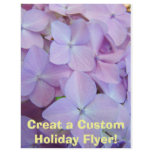 Purple Hydrangea Flowers Holiday Flyer Paper