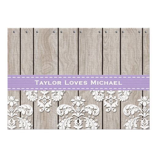 Purple Hydrangea Monogram Mason Jar Bridal Shower Personalized Invitations