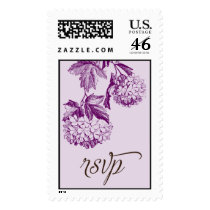 Purple Hydrangea rsvp stamp