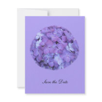 Purple Hydrangea Save the Date Invite invitations