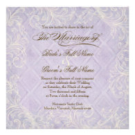 Purple Hydrangea Swirl - Wedding Invitation