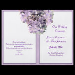 Purple Hydrangea Template Wedding Program Flyers