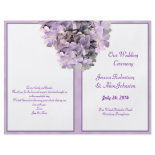 Purple Hydrangea Template Wedding Program Flyers
