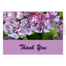 Purple Hydrangea Thank You Card