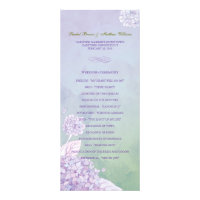 Purple Hydrangea Wedding Ceremony Program (4x9.25) Announcements