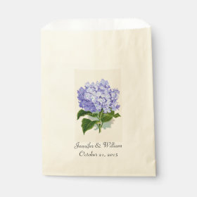 Purple Hydrangea Wedding Favor Bag