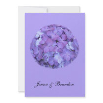 Purple Hydrangea Wedding Invitation