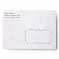 Purple Hydrangea Wedding Invitation A7 Envelope