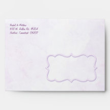Purple Hydrangea Wedding Invitation A7 Envelope