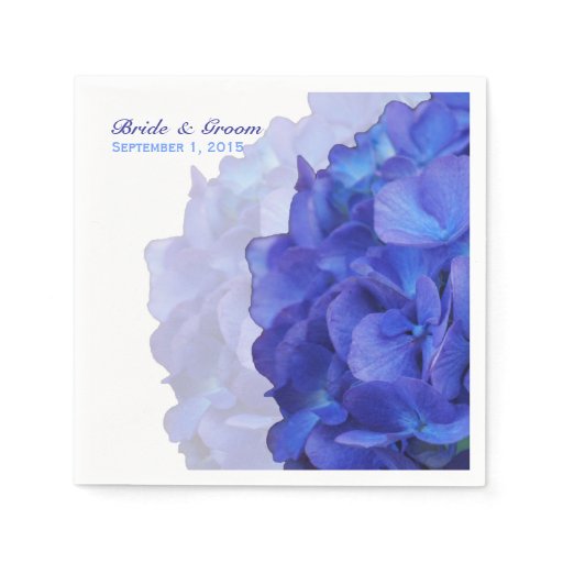 Purple Hydrangea Wedding Paper Napkins  Zazzle