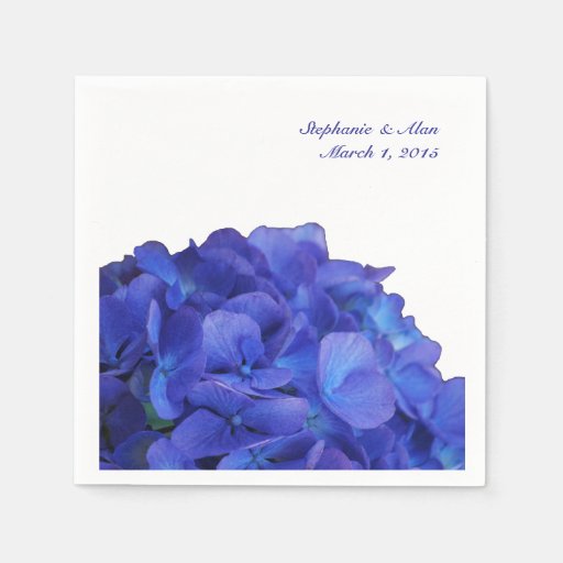 Purple Hydrangea Wedding Paper Napkins  Zazzle
