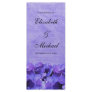 Purple Hydrangea Wedding Program Rack Card Template