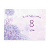 Purple Hydrangeas Floral Table Number PostCard postcard