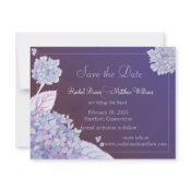 Purple Hydrangeas Floral Wedding Save the Date zazzle_invitation