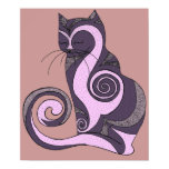 Purple Hypnocat Print posters