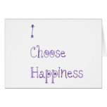 Purple I Choose Happiness Greeting Cards
