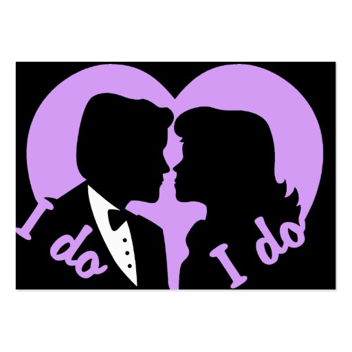 Purple I DO - Customizable Bridal Registry Cards Business Cards (back side)