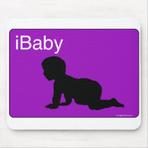 purple iBaby mousepads by Scrappintwins purple iBaby mousepads