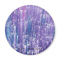 Purple Ice Round Magnet by Danleigh Purple Ice Round Magnet