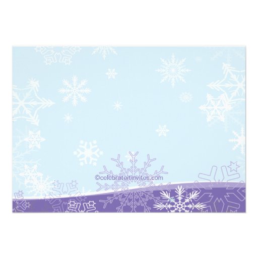Purple Ice Skating Birthday Party Invitation