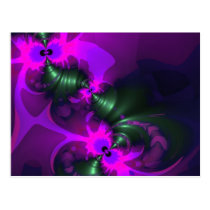 Purple Imp – Violet and Magenta Ribbons postcards