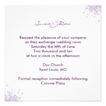 Purple Inclinations Wedding Invitation