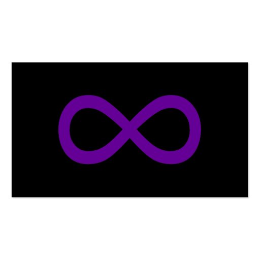Purple Infinity Symbol Business Cards (front side)