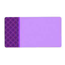 Purple Interlocking Circles Wedding D205 Shipping Label