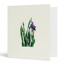 Purple Iris and Buds binders
