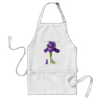 Purple Iris Apron by wendyrob Purple Iris Apron