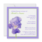 Purple Iris Bridal Shower Invitation