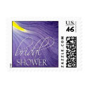 purple iris bridal shower postage
