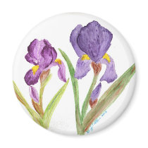 Purple Iris by EelKat magnets
