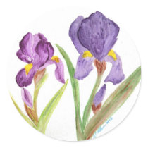 Purple Iris by EelKat stickers by eelkat Purple Iris by EelKat stickers