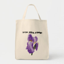 Purple Iris Computer Vector Art Canvas Bag