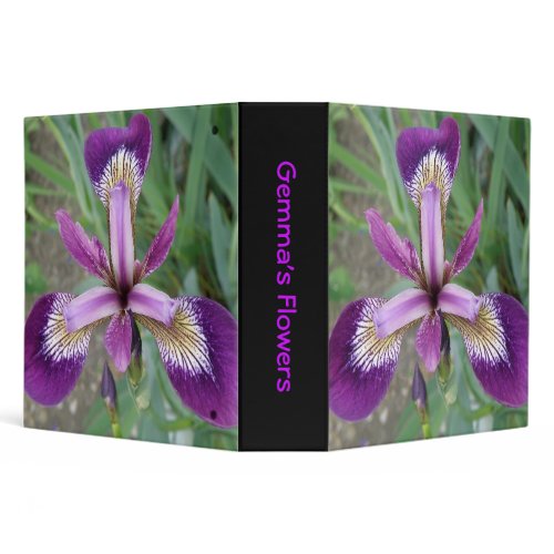 Purple Iris Custom Binder binder