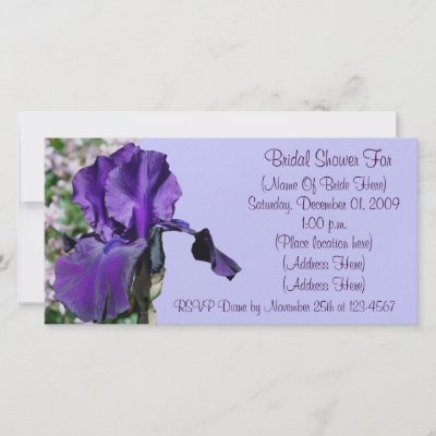 Wedding Shower Card Sayings on Bridal Shower Red Bouquet Shower Invitation        Purple