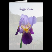Purple Iris Easter Card cards