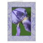 Purple Iris Floral Easter Greeting Card