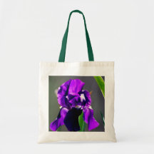 Purple iris flower and its meaning tote bag