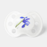 Purple Iris Flower Baby Pacifiers