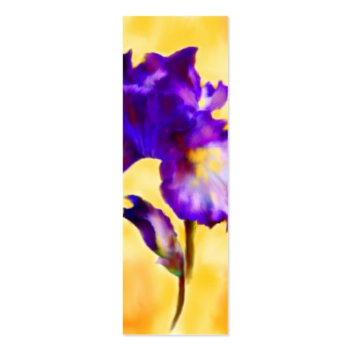 Purple Iris (flower) Bookmarks Business Card Templates
