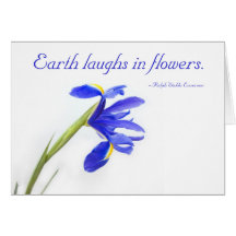 Purple Iris Flower - Earth laughs in flowers Greeting Card