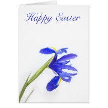 Purple Iris Flower Easter Card