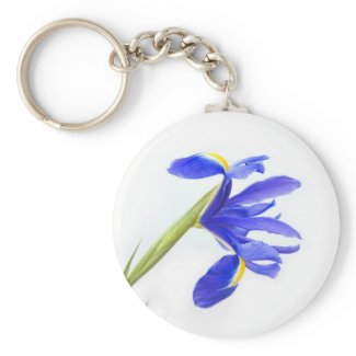 Purple Iris Flower zazzle_keychain