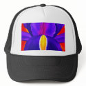 Purple Iris Flower Painting Art - Multi hats by JUDERM Purple Iris Flower Painting Art - Multi hats