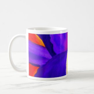 Purple Iris Flower Painting Art - Multi mug