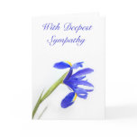 Purple Iris Flower Sympathy Card
